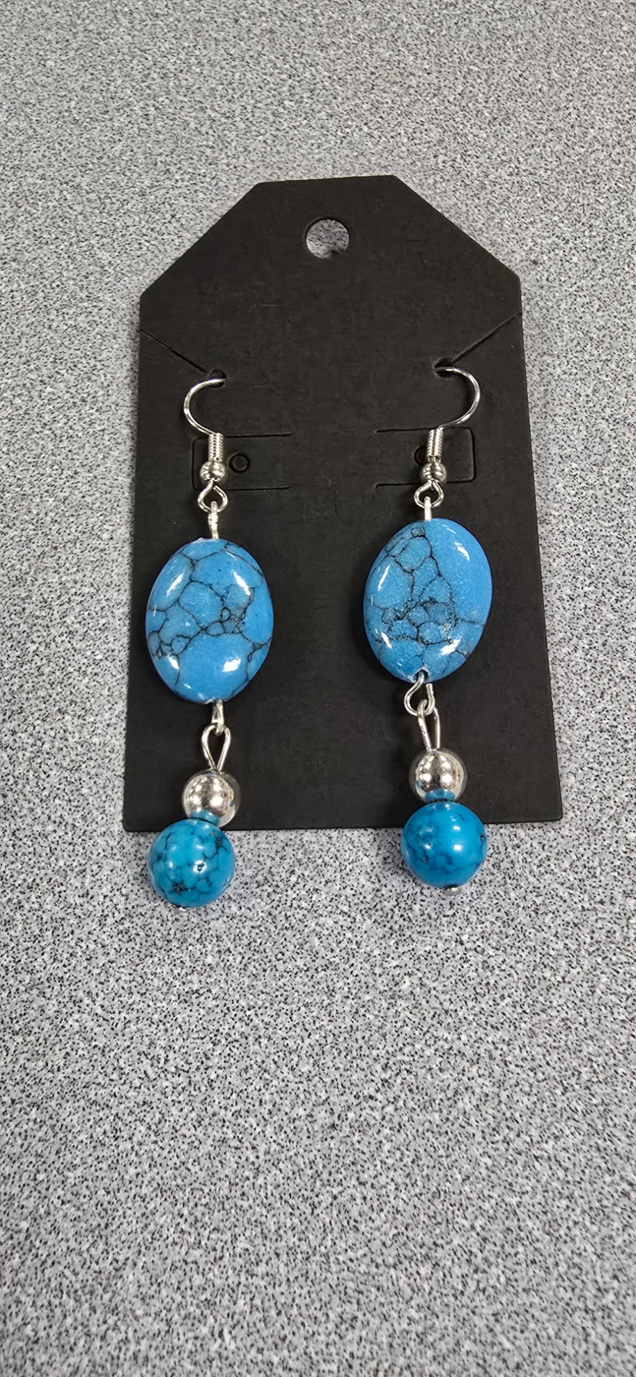 Real Turquoise bead earring – JamiannesDesigns