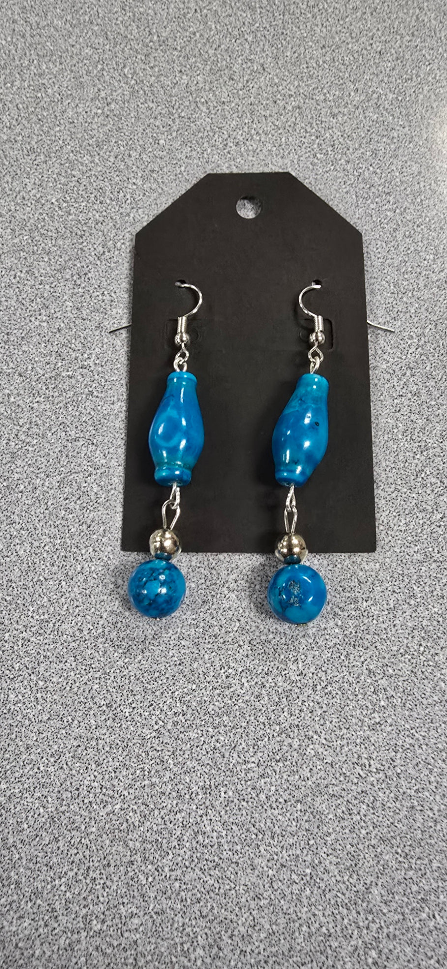 Real Turquoise bead earring – JamiannesDesigns