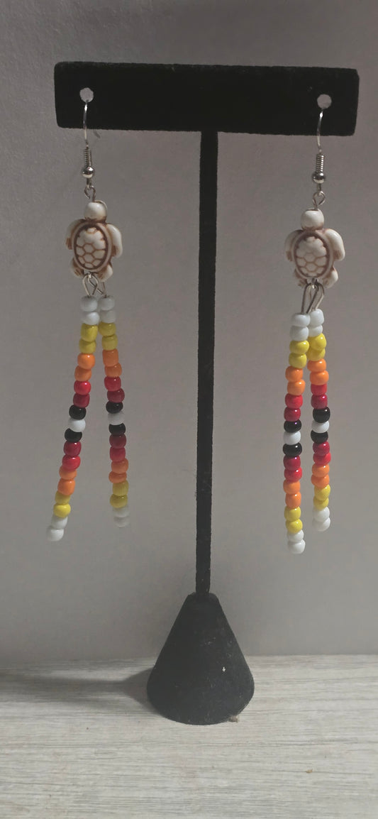 dangle turtle earrings