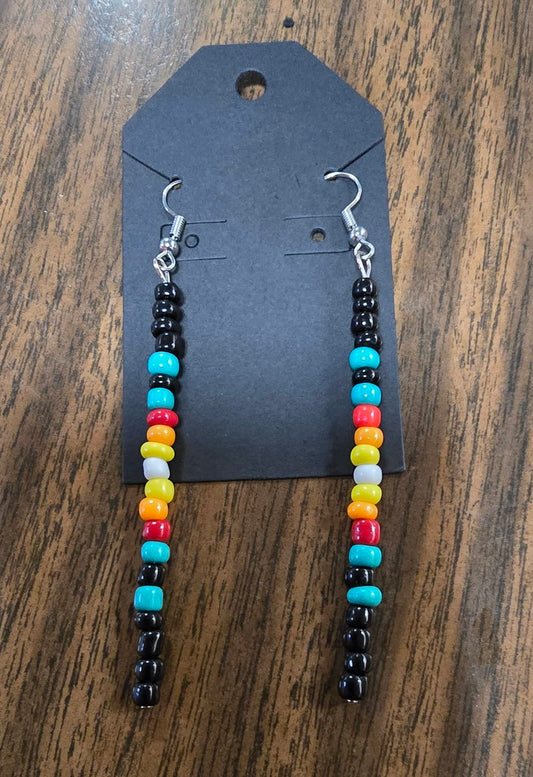 black dangle earrring
